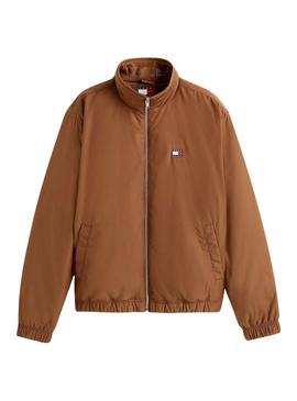 Casaco acolchoado marrom Tommy Jeans para homem.