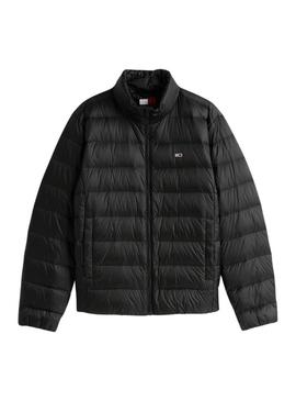Jaqueta ultraleve preta Tommy Jeans para homem.