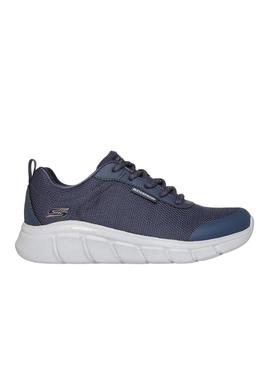 Sapatilhas Skechers Bobs Flex Waterproof azul para mulher.