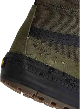 Sapatos Vans Sk8-Hi Waterproof verde para homem.