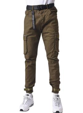 Calça Project X Paris cargo verde para homem.