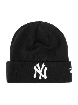 Gorro New Era Essential preto para homens e mulheres.