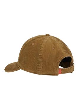 Boné Superdry Graphic Cord Trucker de veludo caramelo.
