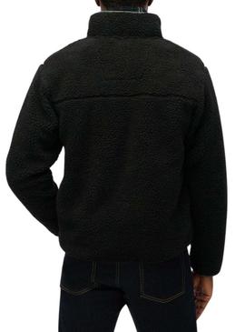 Polar Superdry Vintage Retro Full Zip preto para homem.