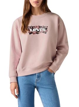 Moletom Levis Everyday rosa para mulher.
