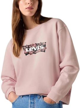 Moletom Levis Everyday rosa para mulher.