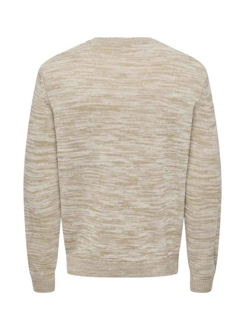 Apenas devolva Jersey Only and Sons Trak bege para homem.
