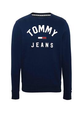 Sweat Tommy Jeans Essential Flag Azul Homem