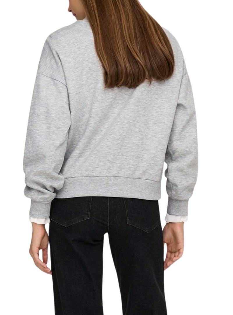 Moletom Only Onjo cinza para mulher