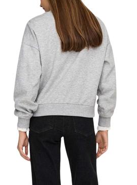 Moletom Only Onjo cinza para mulher