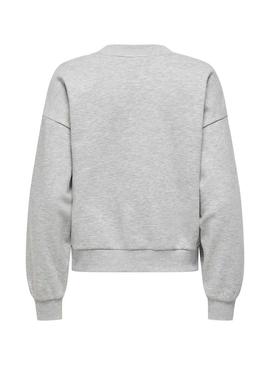 Moletom Only Onjo cinza para mulher