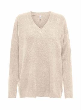 Camisola de malha Only Talio bege para mulher