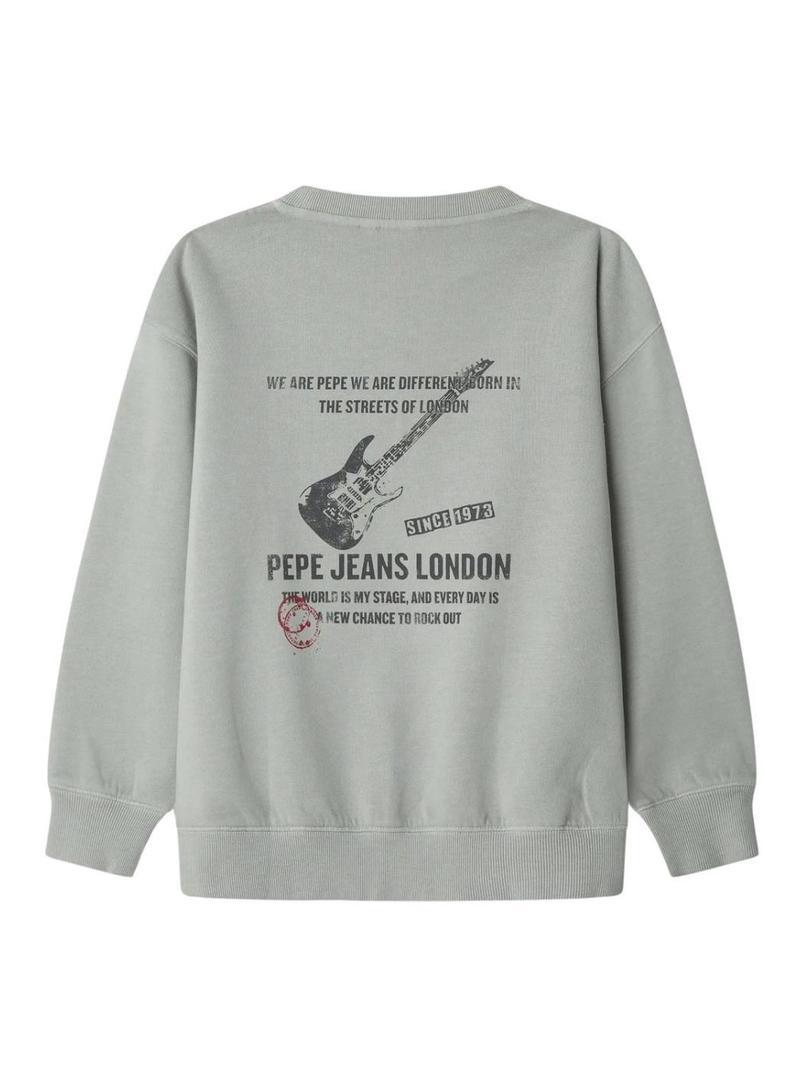 Moletom Pepe Jeans Gyo cinza para menino.