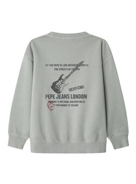 Moletom Pepe Jeans Gyo cinza para menino.