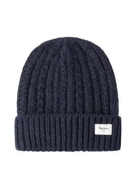 Touca Pepe Jeans Skyler azul marinho para menina