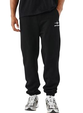 Projeto Jogger x Paris preto de algodão para homem.