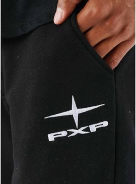 Projeto Jogger x Paris preto de algodão para homem.