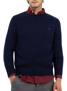 Camisola de lã de merino azul El Ganso para homem.