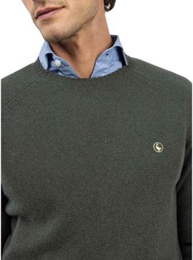 Camisola de lã de merino verde El Ganso para homem.