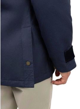 Parka El Ganso de veludo cotelê azul marinho para homem.