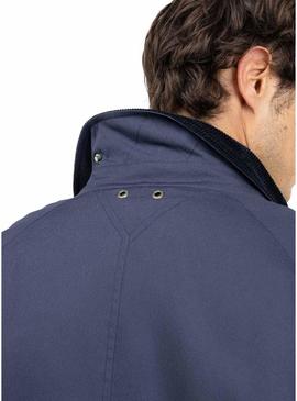 Parka El Ganso de veludo cotelê azul marinho para homem.