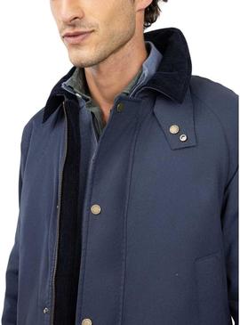Parka El Ganso de veludo cotelê azul marinho para homem.