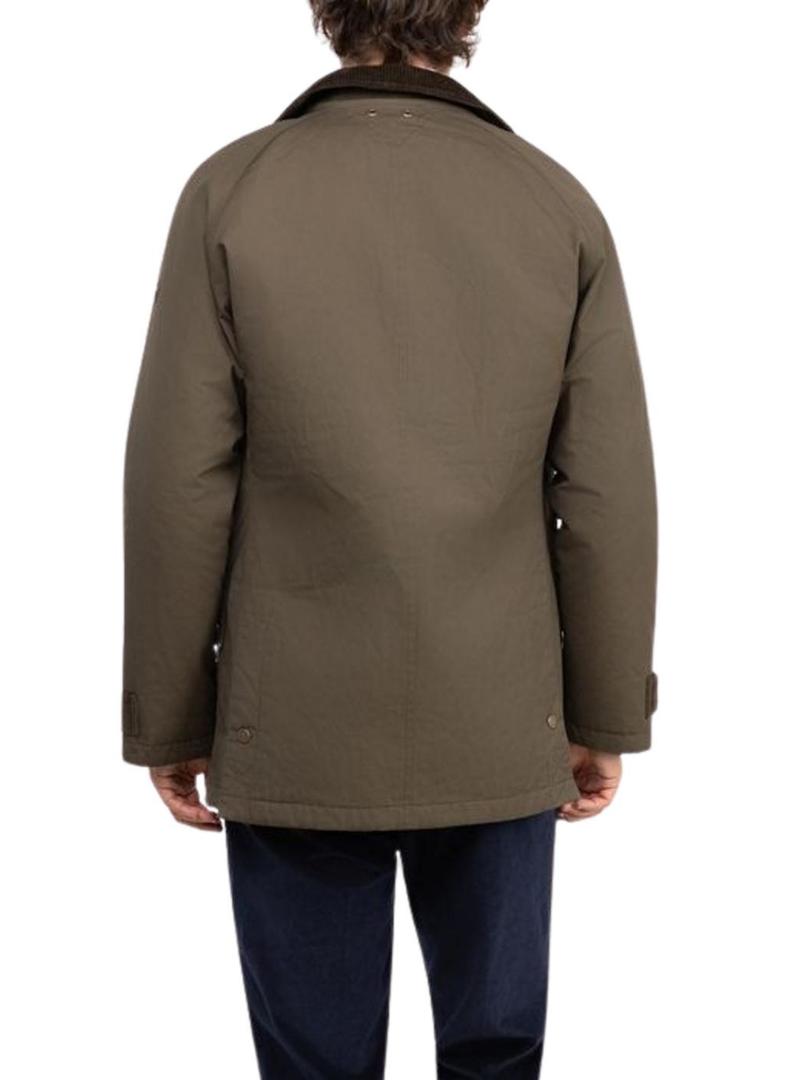 Parka El Ganso com gola de veludo verde para homem