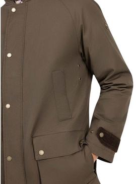 Parka El Ganso com gola de veludo verde para homem