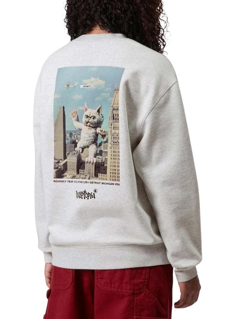 Moletom Carhartt WIP cinza para mulher.