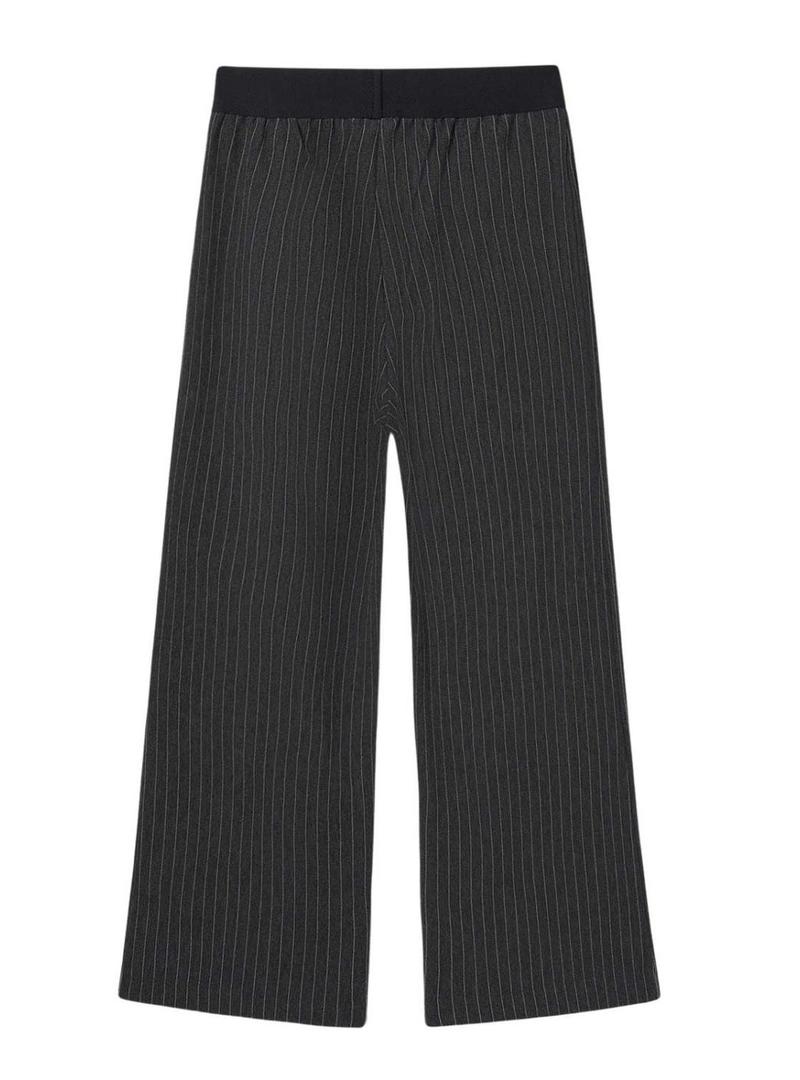 Calça Mayoral listrada diplomática preta para menina.