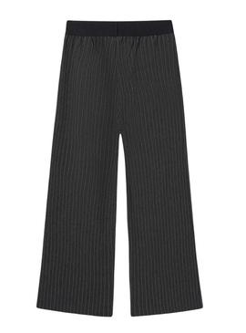 Calça Mayoral listrada diplomática preta para menina.