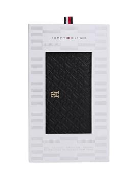 Carteira Tommy Hilfiger Monograma preta para mulher