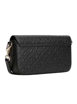 Bolsa transversal Tommy Hilfiger Icon preta para mulher.