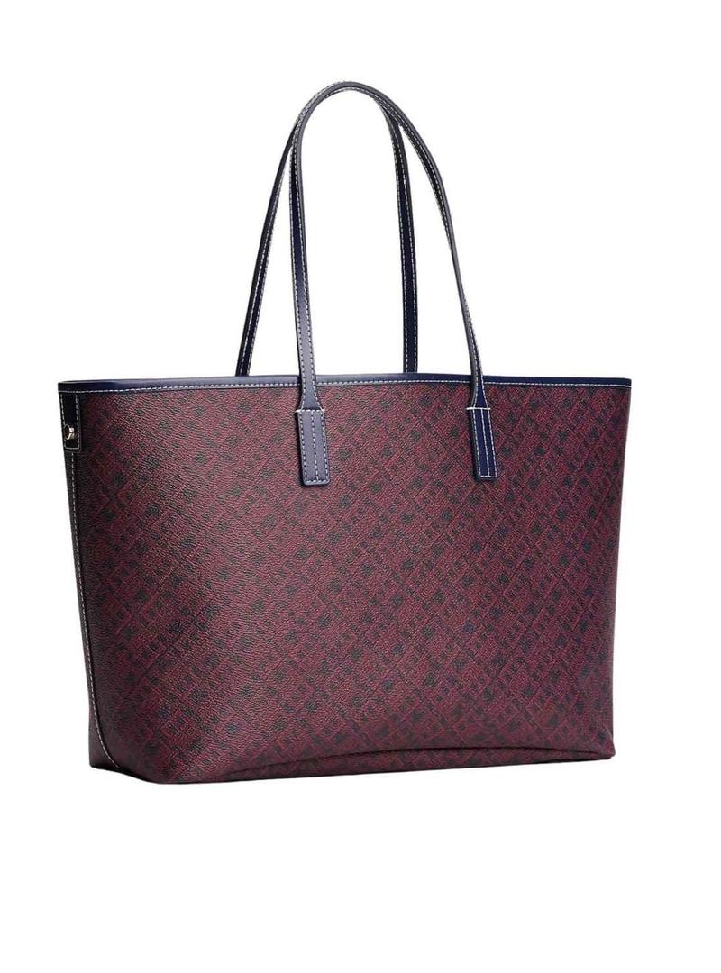 Bolsa tote Tommy Hilfiger Monoplay azul e vermelha para mulher