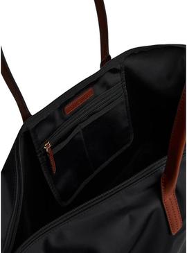 Bolsa Tommy Hilfiger maxi tote nylon preta para mulher.
