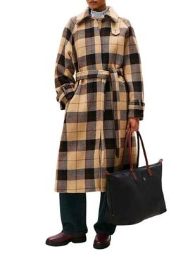 Bolsa Tommy Hilfiger maxi tote nylon preta para mulher.