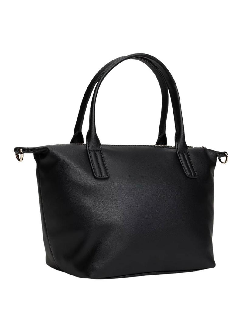 Bolsa Tommy Hilfiger mini tote preta para mulher