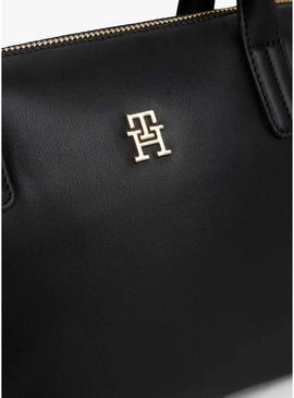 Bolsa Tommy Hilfiger mini tote preta para mulher