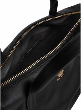 Bolsa Tommy Hilfiger mini tote preta para mulher