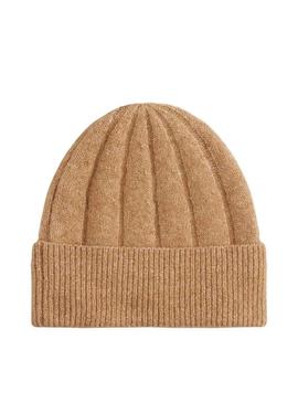 Gorro de lã Tommy Hilfiger Fluffy bege para mulher.