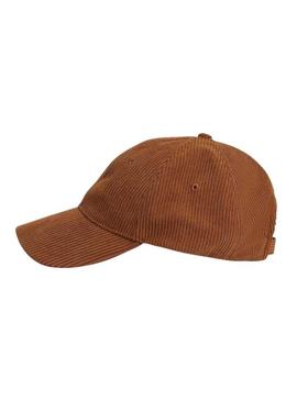 Boné Tommy Hilfiger Flag de veludo cotelê marrom para homem.