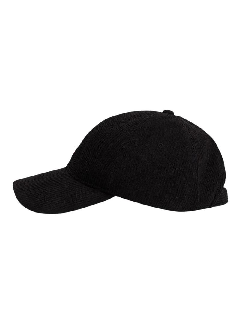 Boné Tommy Hilfiger Flag em veludo cotelê preto para homem.