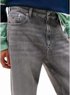 Calça jeans Tommy Jeans Sonny cinza para homem.