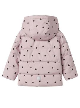 Casaco acolchoado Name It Monday rosa para menina