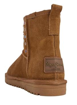 Botas Pepe Jeans Diss Studs camel para menina.
