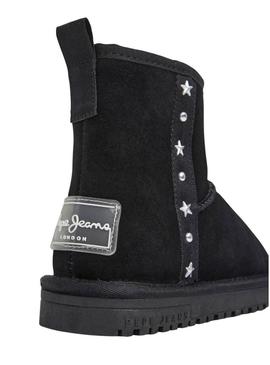 Botas Pepe Jeans Diss Rock preto para menina.