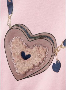 Moletom Name It Nora rosa para menina