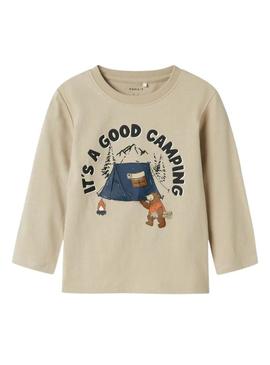 Camiseta Name It Molen bege para menino
