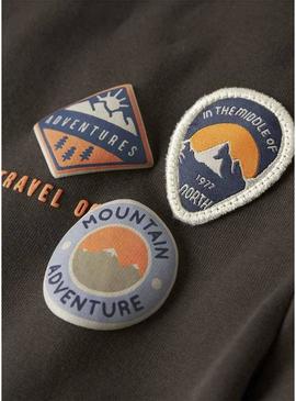 Moletom Name It Mosman marrom para menino