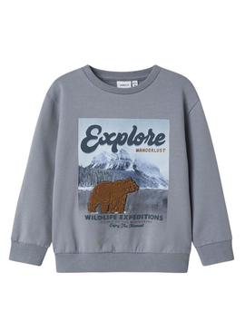 Moletom Name It Moran azul para menino